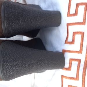 Calvin Klein Brown Suede Heeled Ankle Boots